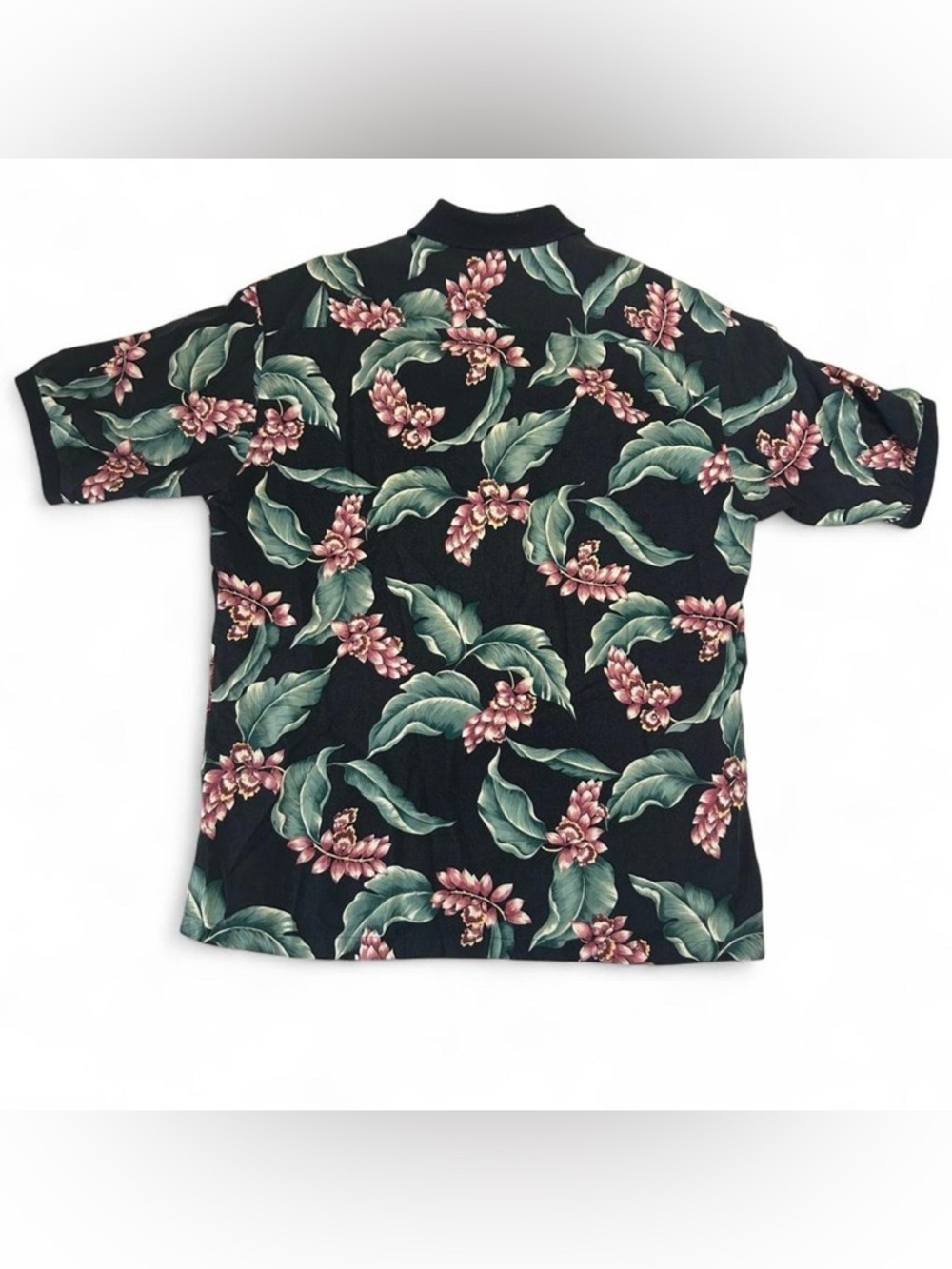 Tori Richard Vintage Hawaiian Floral Polo Shirt Made in USA M - Picture 2 of 6